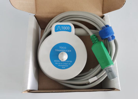 MS3-31527 Toco Transducer Probe 6 Aiguille Fente unique Ruban bleu Velcro 2,5m de longueur
