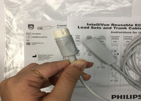 M1669A Cable électrocardiogrammique à 3 conduits intermédiaire réutilisable