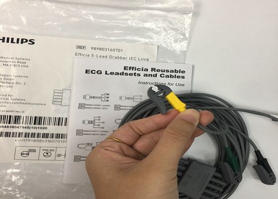 PHLIP Efficia réutilisable 5 câble ECG plomb membre IEC pour adultes