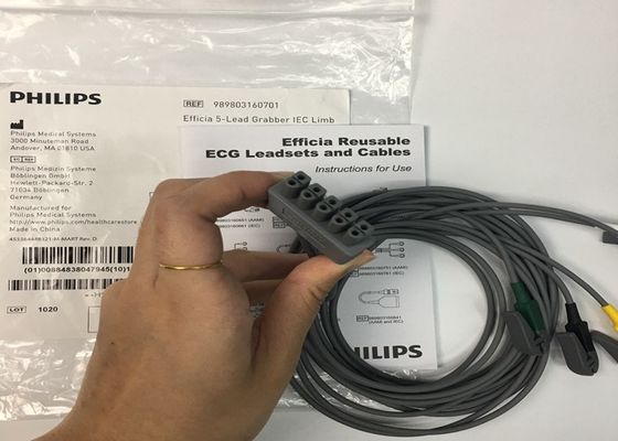 PHLIP Efficia réutilisable 5 câble ECG plomb membre IEC pour adultes