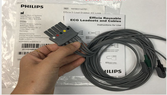 PHLIP Efficia réutilisable 5 câble ECG plomb membre IEC pour adultes