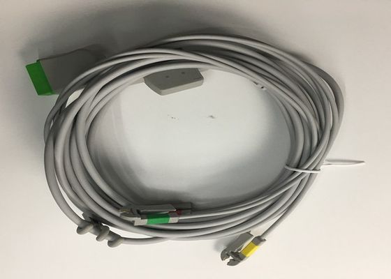 Pièces de rechange multi-liens ECG câble 3 plomb avec câble plomb grabber intégré 3.6M