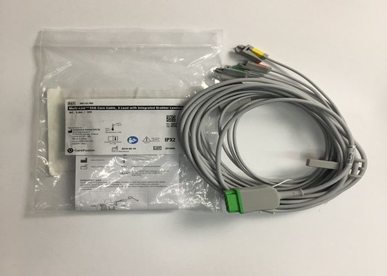 3 Cable de tronc d'ECG à plomb 2106309-002 avec câble de plomb de prise intégré 12FT