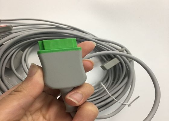 3 Cable de tronc d'ECG à plomb 2106309-002 avec câble de plomb de prise intégré 12FT