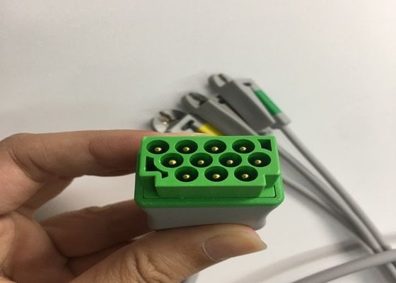3 Cable de tronc d'ECG à plomb 2106309-002 avec câble de plomb de prise intégré 12FT