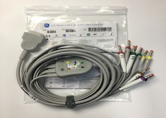 10 Pièces de remplacement ECG en plomb Cable GE2104726-001 Norme UE