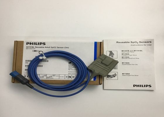 Phlip M1191BL équipement médical pièces détachées, Sensor SpO2 adulte 3M D forme 8 broches