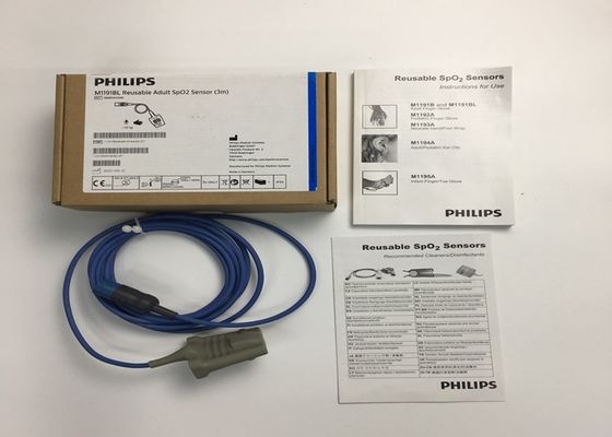 Phlip M1191BL équipement médical pièces détachées, Sensor SpO2 adulte 3M D forme 8 broches