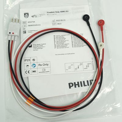 REF M1673A PHILIP Moniteur du patient CBL 3 Leadset Snap AAMI ICU PN 989803145111