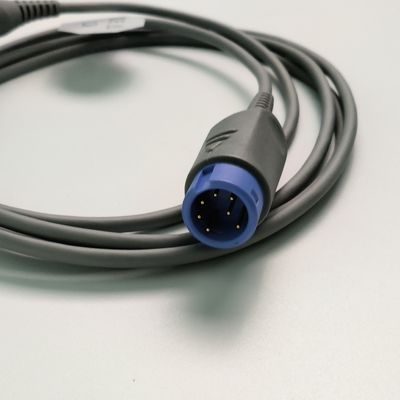 REF SHEC3 Cable d'extension de l'oxygène sanguin 2M Tête ronde bleue Fente unique 7 broches L 2,0 M