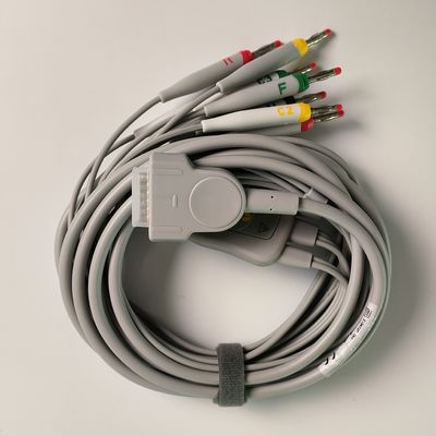 Machine d'électrocardiogramme intégré 12 fils de plomb avec 15 broches Standard européen IEC tête de banane 4.0