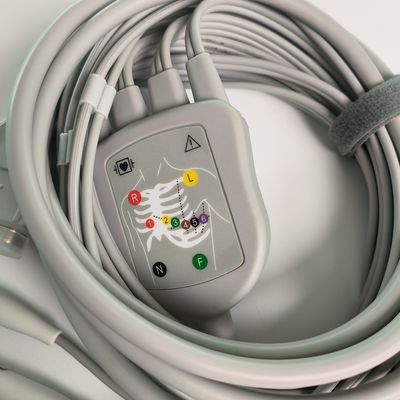 Machine d'électrocardiogramme intégré 12 fils de plomb avec 15 broches Standard européen IEC tête de banane 4.0