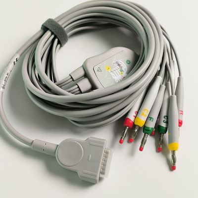 Machine d'électrocardiogramme intégré 12 fils de plomb avec 15 broches Standard européen IEC tête de banane 4.0