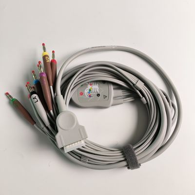 Machine d'électrocardiogramme intégrée 12 fils de plomb 15 broches tête de banane 4.0 guide de poitrine 3.2M