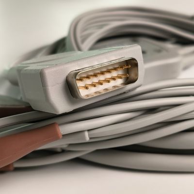 Machine d'électrocardiogramme intégrée 12 fils de plomb 15 broches tête de banane 4.0 guide de poitrine 3.2M