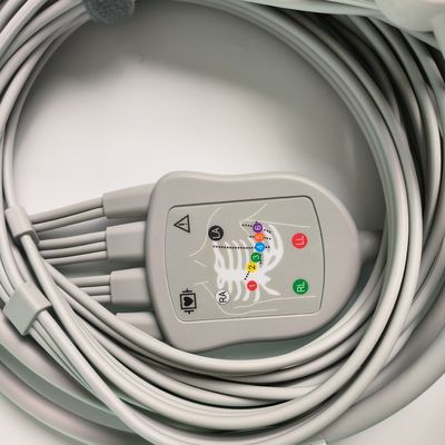 Machine d'électrocardiogramme intégrée 12 fils de plomb 15 broches tête de banane 4.0 guide de poitrine 3.2M