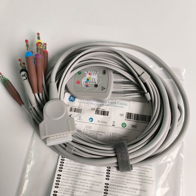 Machine d'électrocardiogramme intégrée 12 fils de plomb 15 broches tête de banane 4.0 guide de poitrine 3.2M