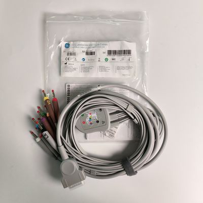 Machine d'électrocardiogramme intégrée 12 fils de plomb 15 broches tête de banane 4.0 guide de poitrine 3.2M