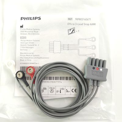 PHILIP Original CBL 3 Leadset, Snap, AAMI, REF de soins intensifs:989803160671