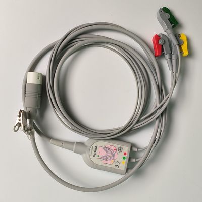 Philippe original 3 plomb IEC plomb rouge, vert, jaune, 2,6 M bout de machine ronde 12 aiguilles PN:989803143171