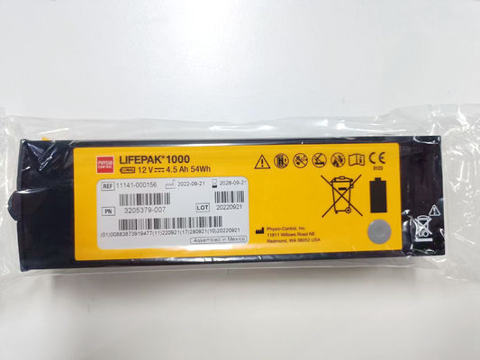 REF:1141-000156 Piles pour équipement médical Medtronic LIFEPAK 1000 Piles pour défibrillateur 12V 4,5Ah 54Wh
