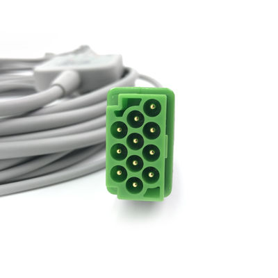 5831400 Cable à plomb et câble de tronc ECG 5 Cable à plomb indétachable, Grabber, AHA,4.7M/15 FT