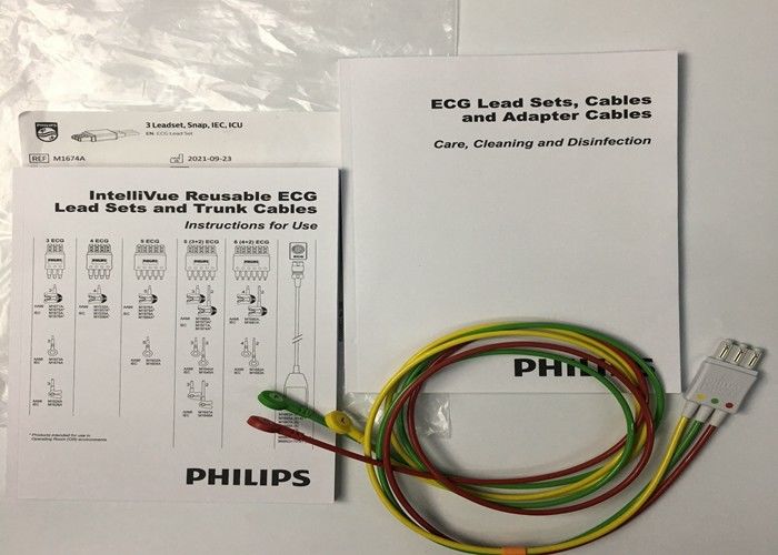 M1674A Ensemble de câbles ECG à plomb 3 IEC ICU à plomb 1M pour équipement médical