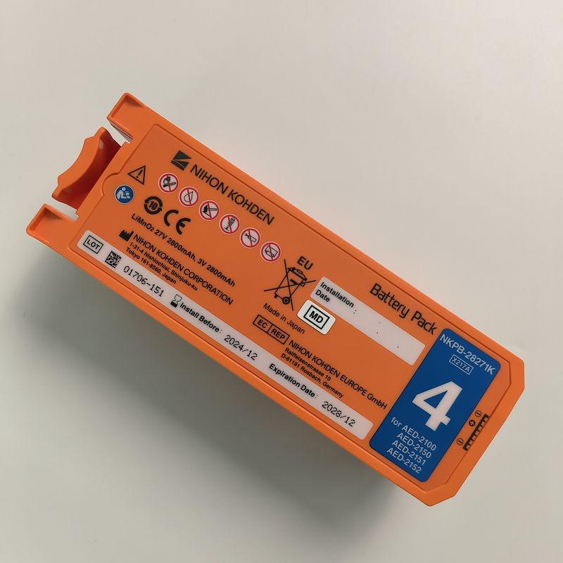 Une batterie de défibrillateur AED orange AED-2100aed-2150aed-215aed-2152 Nkpb-28271k X217A