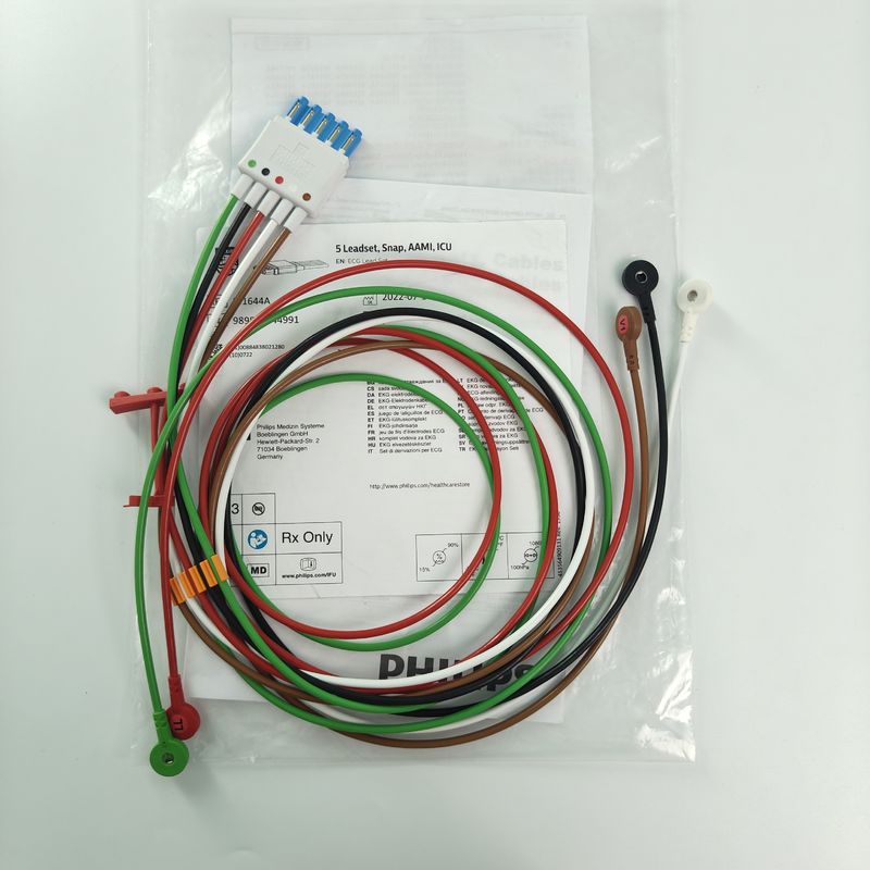 989803144991 Accessoires de moniteur de patient PHILIP CBL 5 Leadset Snap AAMI ICU REF M1644A