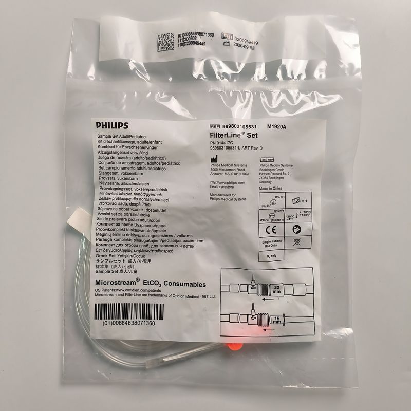 Sensor de tube de prélèvement de CO2 à micro-écoulement pour tube de séchage pour adultes et enfants REF: M1921A Ou 989803105541