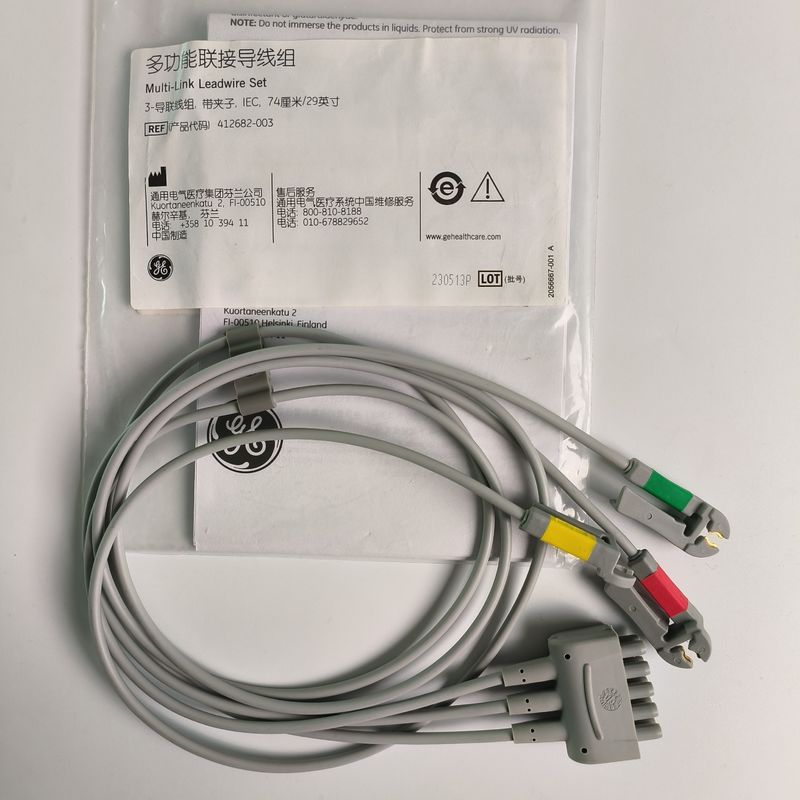 CareFusion GE Original Multi-Link ECG fil de plomb à 3 coups de plomb IEC 74cm / 29in. REF: 412682-003