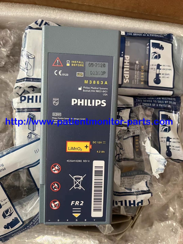 Piles d'origine pour équipement médical pour M3863A DC 12V 4.2Ah Pour PHILIP FR2 AED