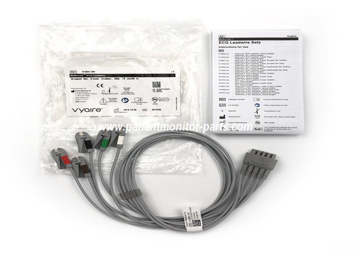 Réseau de câbles de conduction ECG multi-liens, 5 capteur de plomb AHA 74CM / 29IN PN 412681-001